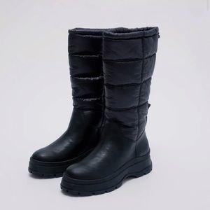 Aya Puffer Boot - Black (Size 8 but snug)